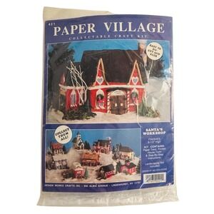 Design Works‎ Crafts Paper Village Collectable Craft Kit Santa's Workshop